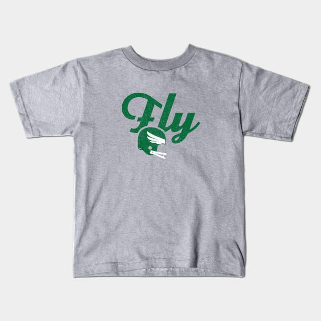 Fly Eagles Fly Kids T-Shirt by Side Grind Design